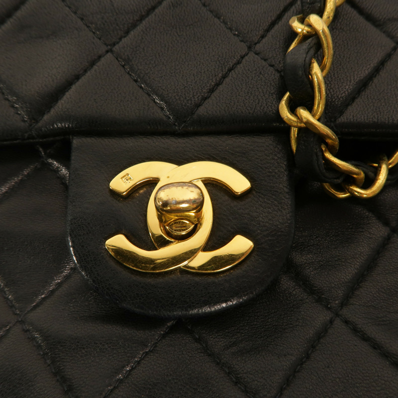 CHANEL 羊皮皮革Chain Shoulder鏈帶肩背袋-8