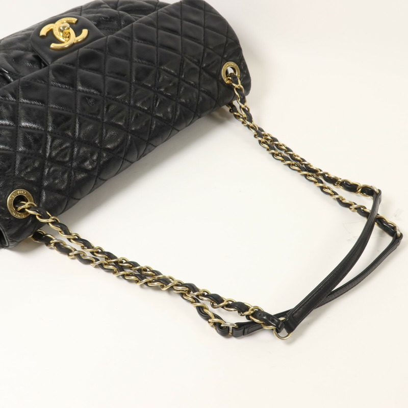 CHANEL 牛皮皮革Chain Shoulder鏈帶肩背袋-9