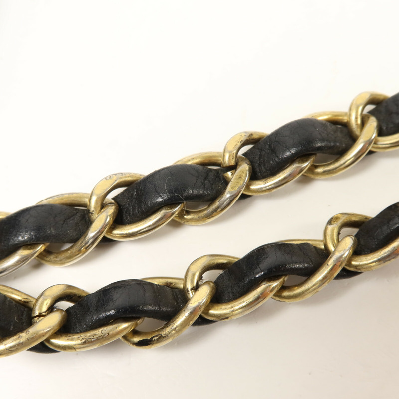CHANEL 牛皮皮革Chain Shoulder鏈帶肩背袋-10