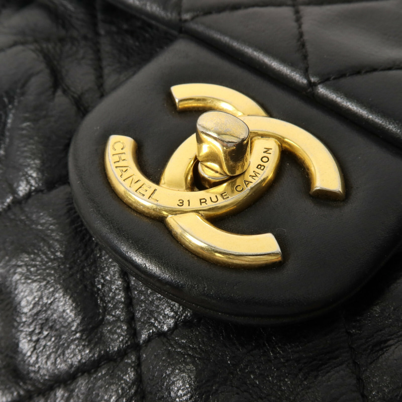 CHANEL 牛皮皮革Chain Shoulder鏈帶肩背袋-12