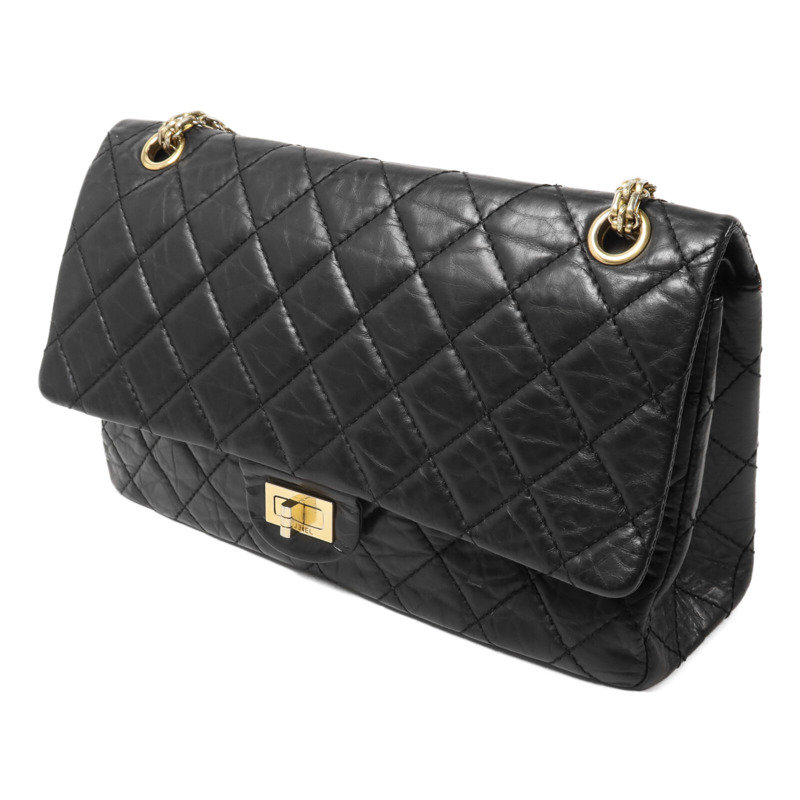 CHANEL 牛皮皮革2.55 Medium鏈帶肩背袋-2