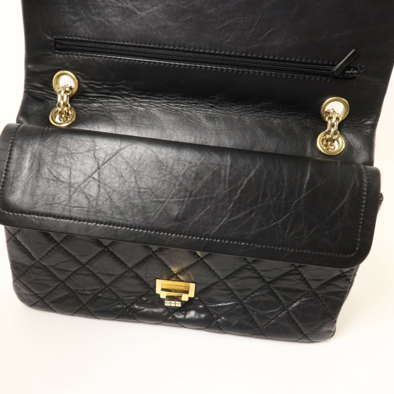 CHANEL 牛皮皮革2.55 Medium鏈帶肩背袋-4