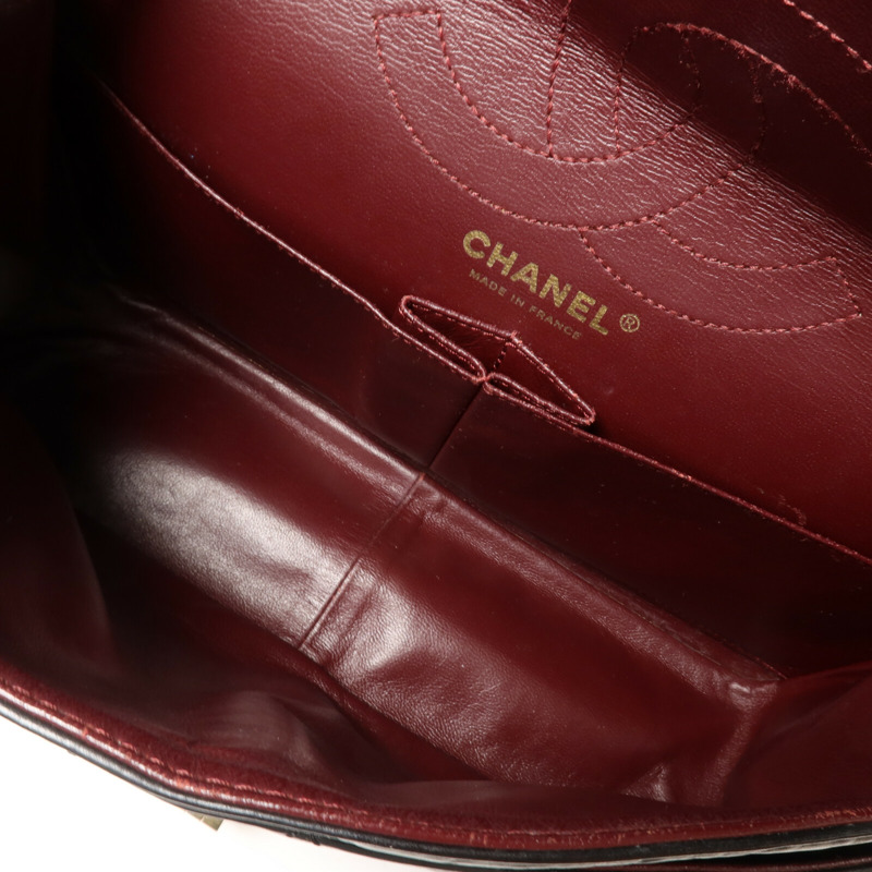 CHANEL 牛皮皮革2.55 Medium鏈帶肩背袋-5