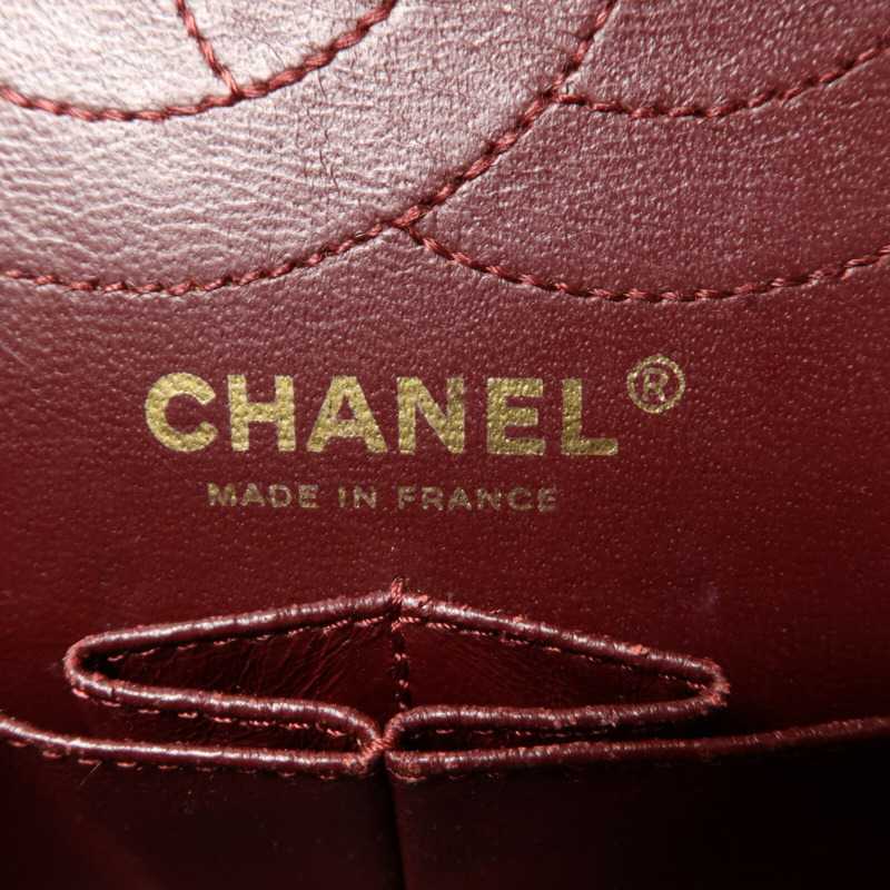 CHANEL 牛皮皮革2.55 Medium鏈帶肩背袋-6