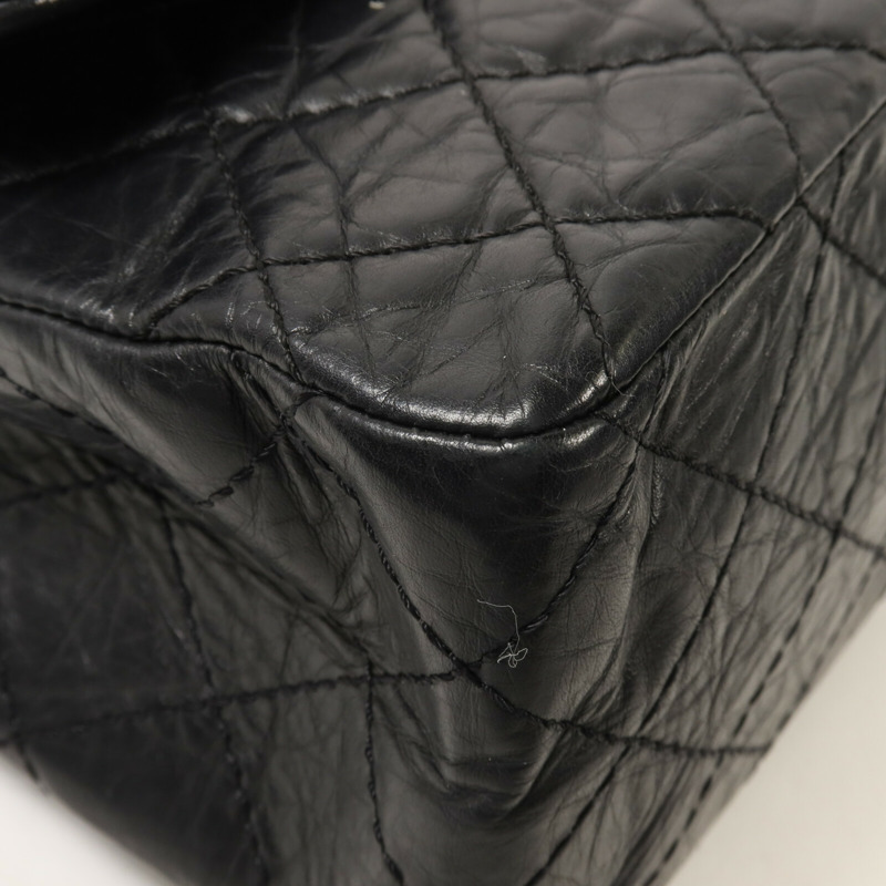 CHANEL 牛皮皮革2.55 Medium鏈帶肩背袋-12