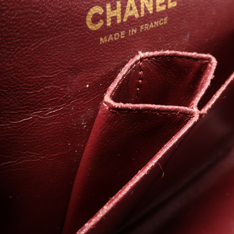 CHANEL 牛皮皮革2.55 Medium鏈帶肩背袋-17