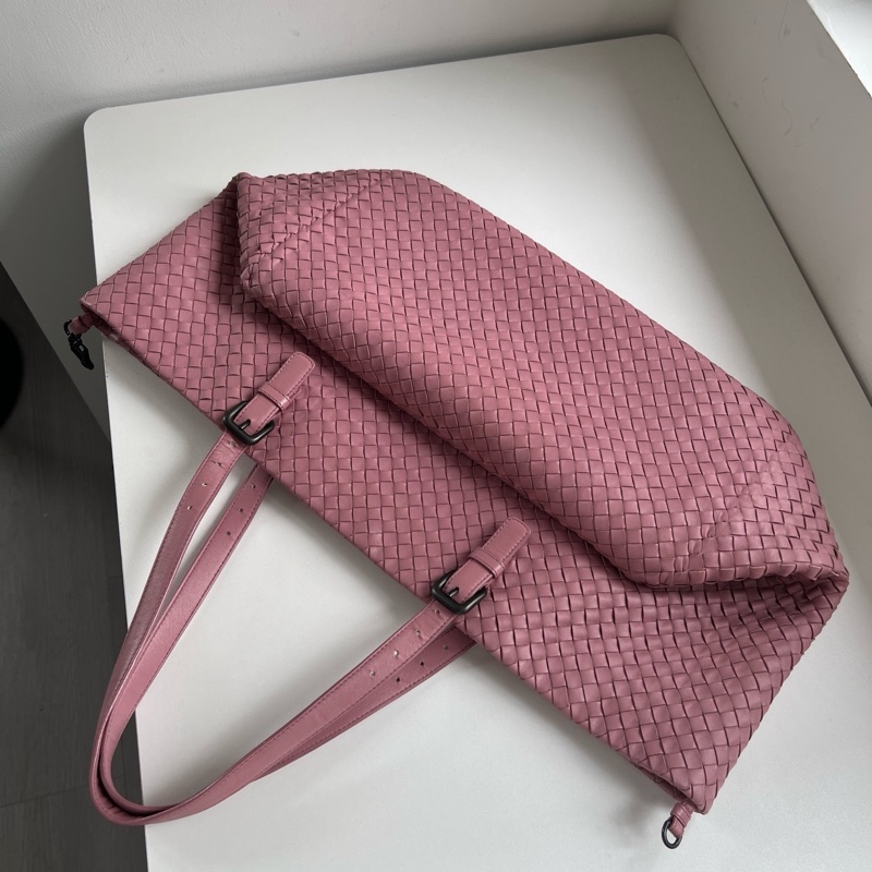 葆蝶家0Bottega Veneta tote單肩包,煙灰粉紫色-2