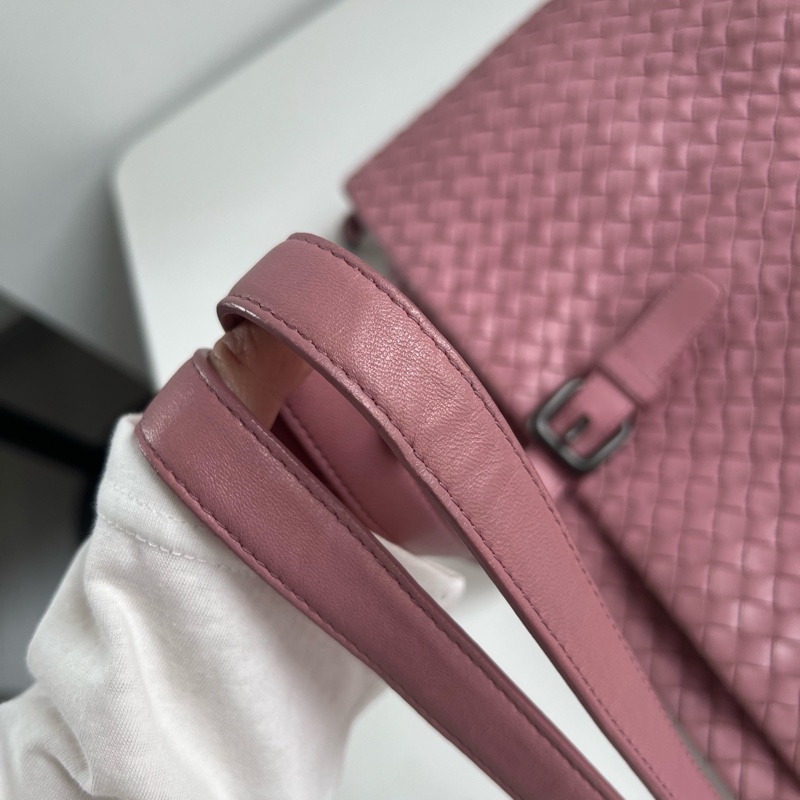 葆蝶家0Bottega Veneta tote單肩包,煙灰粉紫色-7