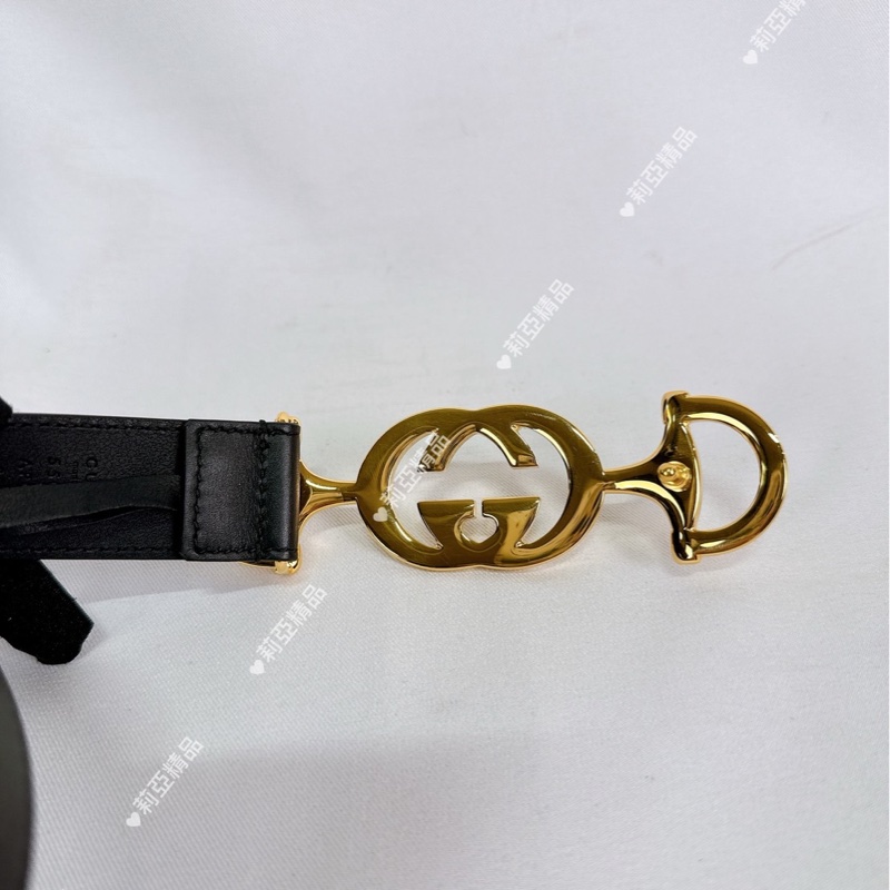 莉亞精品♡ Gucci馬銜釦皮腰帶 85cm 二手美品-7