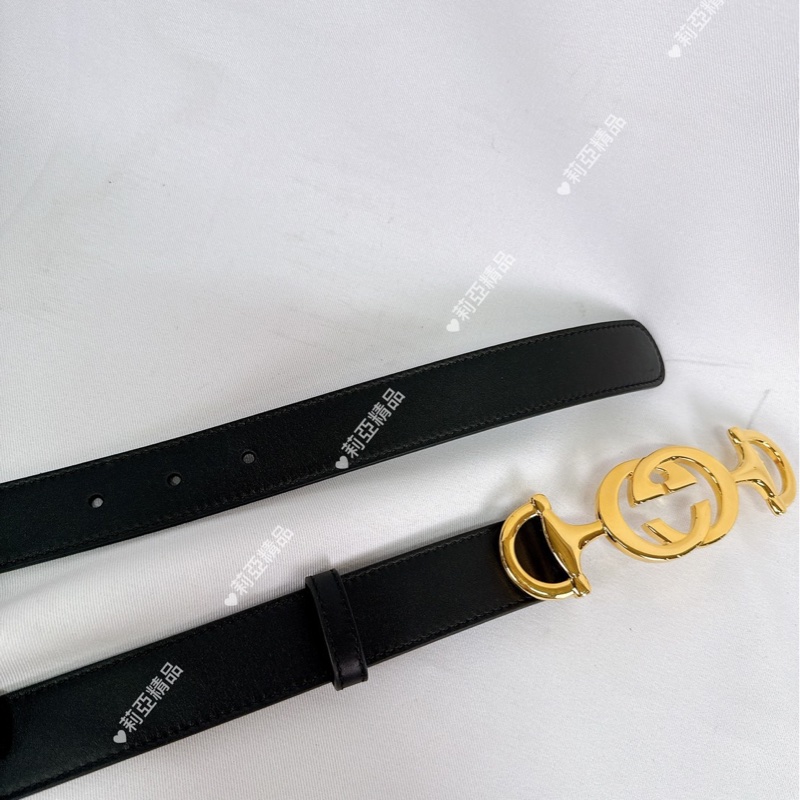 莉亞精品♡ Gucci馬銜釦皮腰帶 85cm 二手美品-9