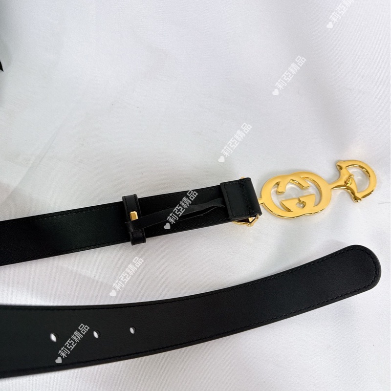 莉亞精品♡ Gucci馬銜釦皮腰帶 85cm 二手美品-10