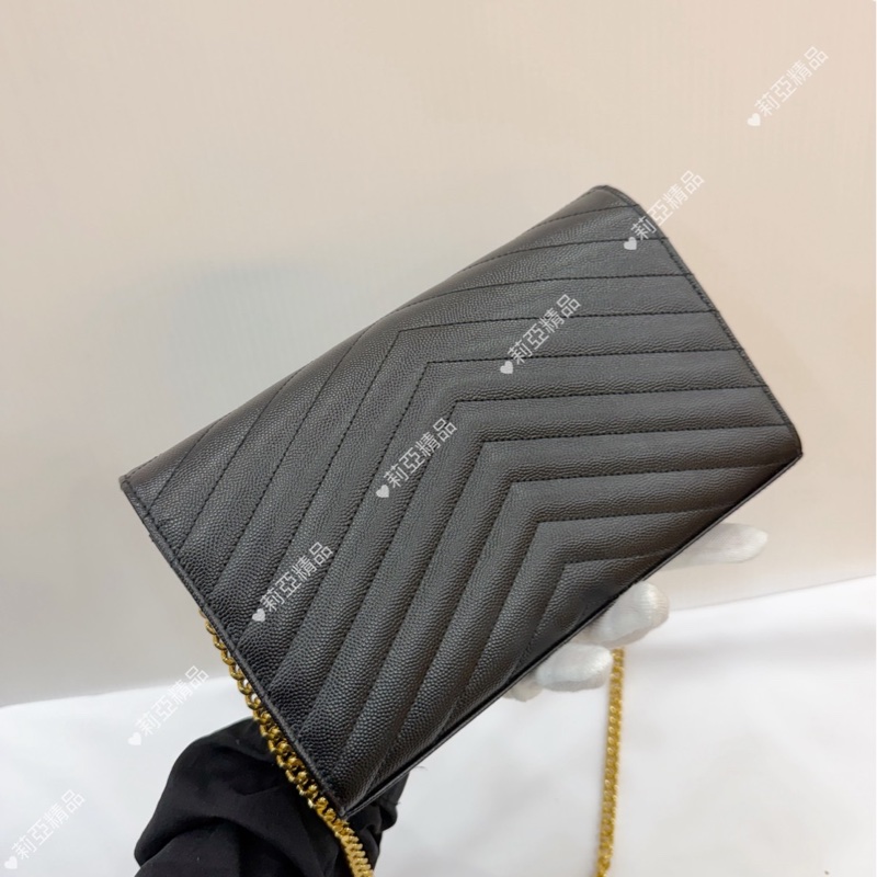 莉亞精品♡ YSL 黑金woc 二手美包-3