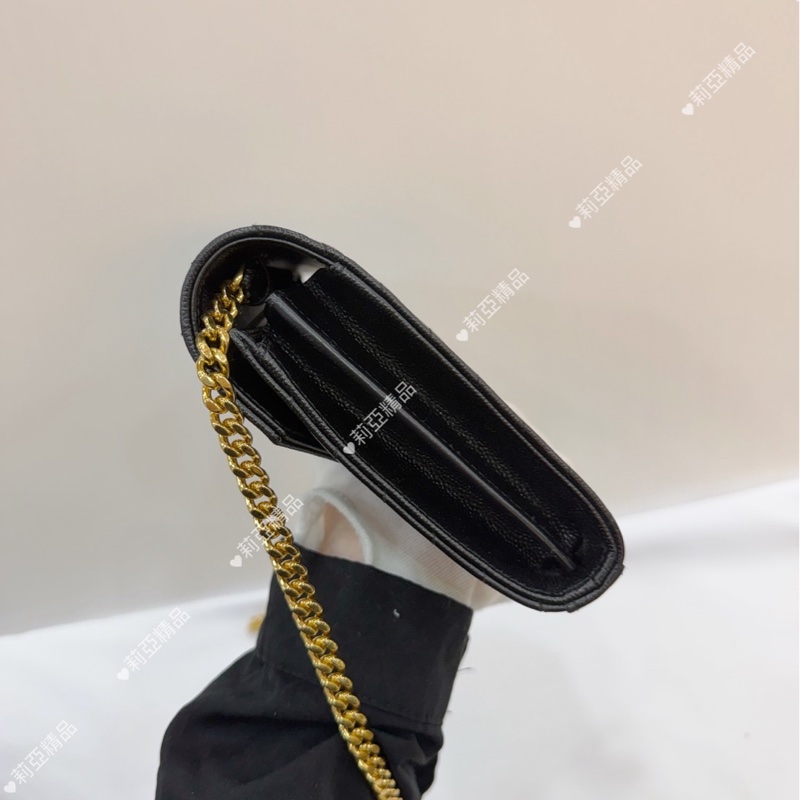 莉亞精品♡ YSL 黑金woc 二手美包-7