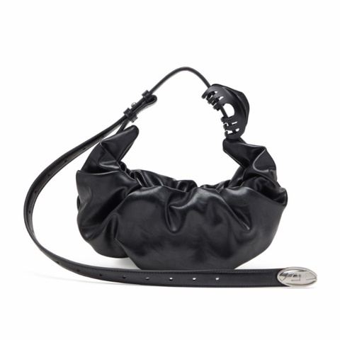 Diesel 女士 Grab-D S-Small 閃亮 PU 皺摺流浪包均碼碼30cm*10cm*26cm