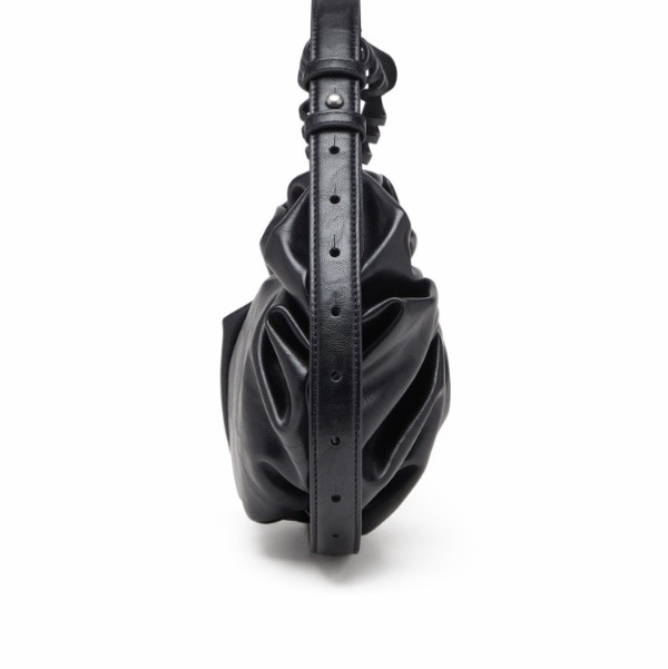 Diesel 女士 Grab-D S-Small 閃亮 PU 皺摺流浪包均碼碼30cm*10cm*26cm-1