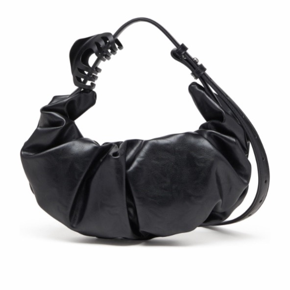 Diesel 女士 Grab-D S-Small 閃亮 PU 皺摺流浪包均碼碼30cm*10cm*26cm-4