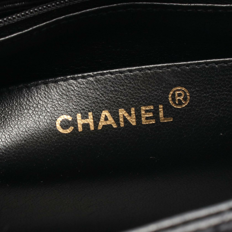香奈兒 (CHANEL) 絎縫 Diana 翻蓋單肩包 A01165 黑色皮革 二手 女士 金色五金-3