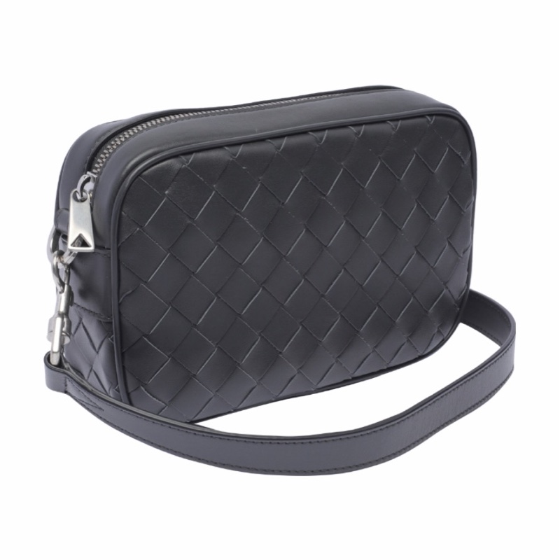 Bottega Veneta 男士 迷你Intrecciato拉鍊單肩包均碼碼MINI、20cm*5cm*12.5cm-2