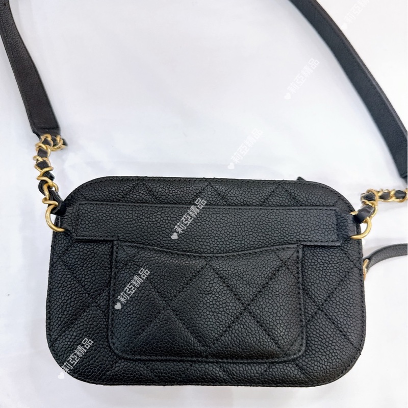莉亞精品♡ Chanel 荔枝相機包 AS0969 二手美包-3