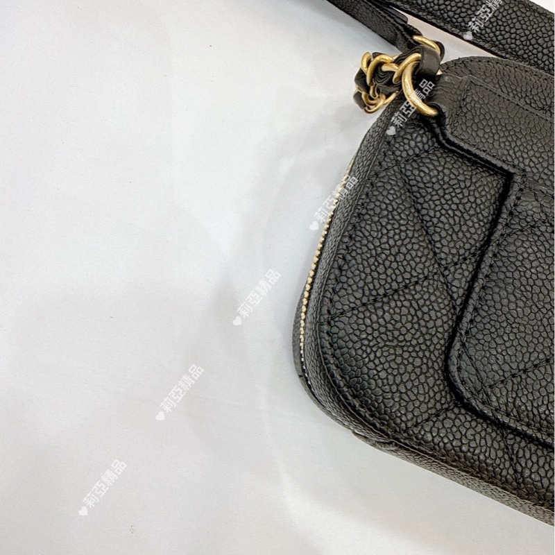 莉亞精品♡ Chanel 荔枝相機包 AS0969 二手美包-11
