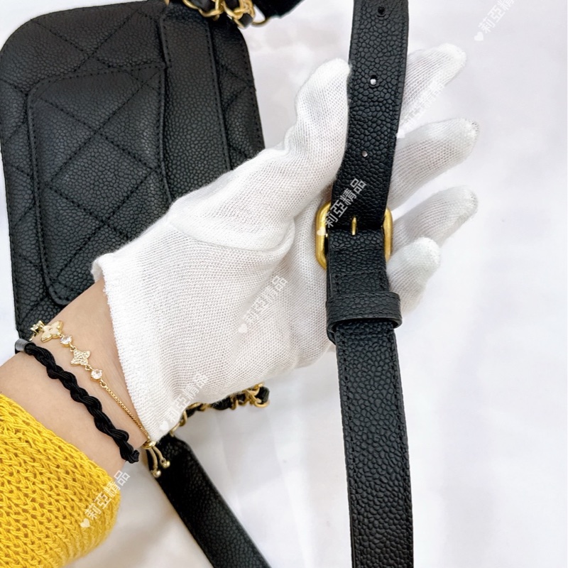 莉亞精品♡ Chanel 荔枝相機包 AS0969 二手美包-18
