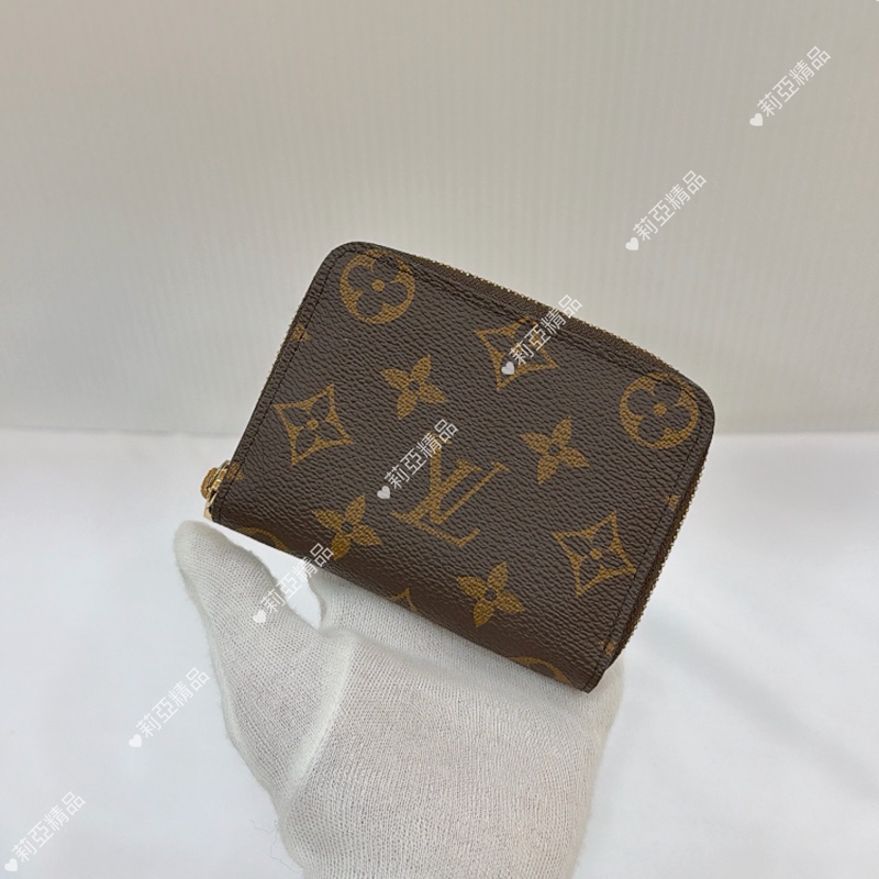 莉亞精品♡Lv 老花ㄇ拉零錢包 二手美品-1