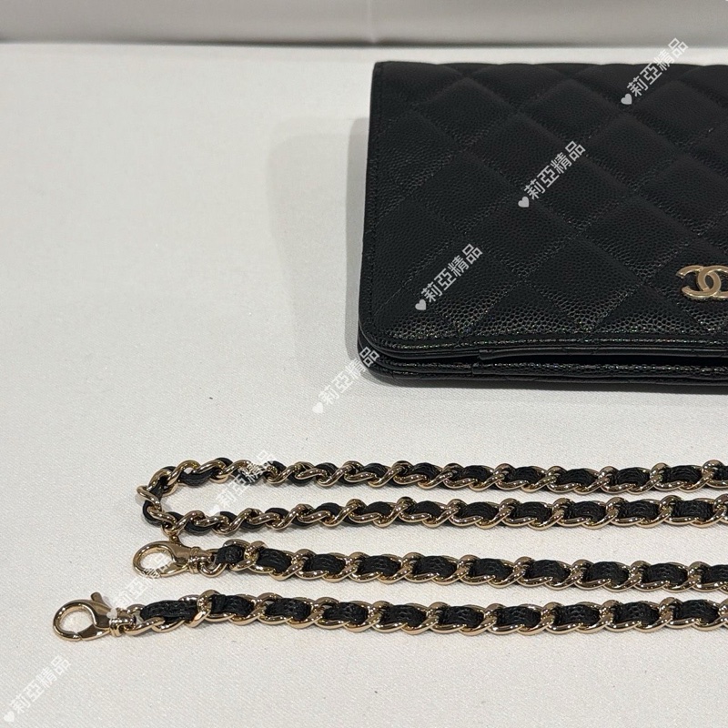 莉亞精品♡ Chanel 多功能荔枝皮woc AP2595  二手美包-15