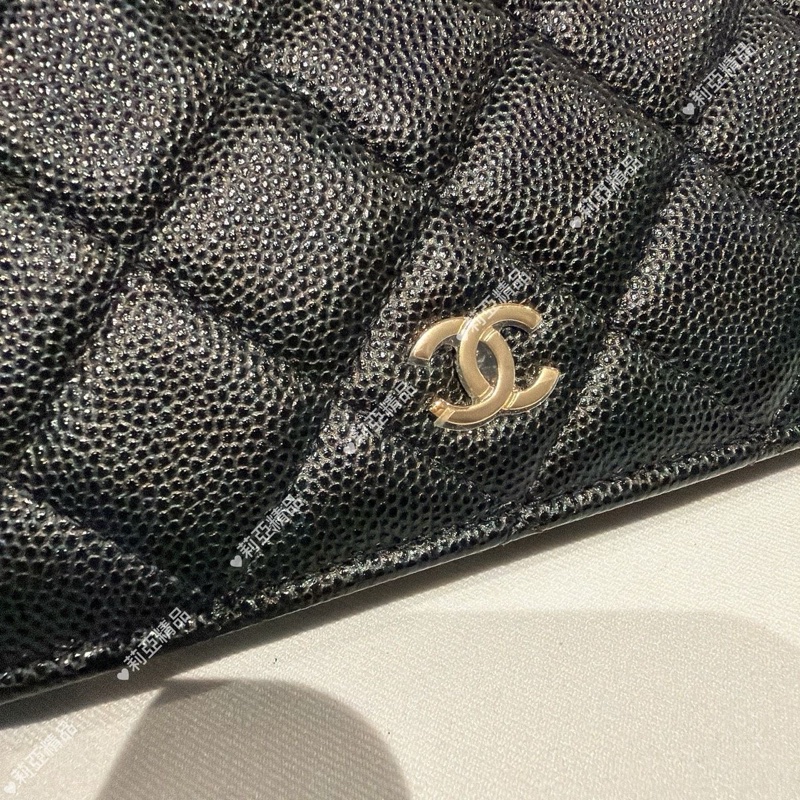 莉亞精品♡ Chanel 多功能荔枝皮woc AP2595  二手美包-5