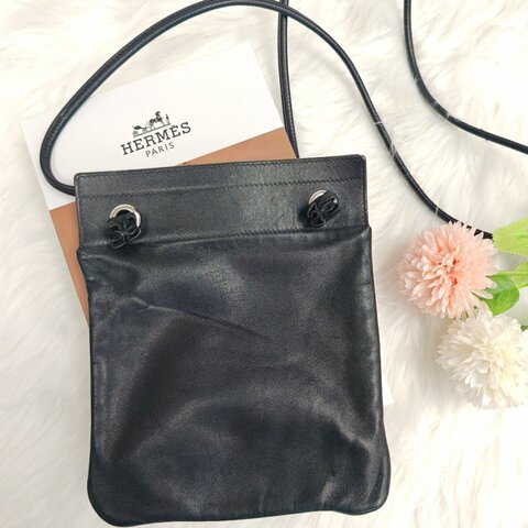 Hermès 愛馬仕 Aline 黑銀 牛皮