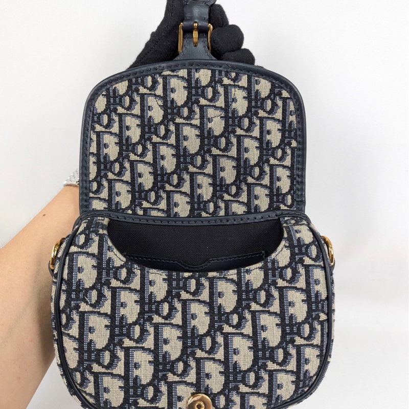 莉亞精品♡ Dior Bobby小號老花馬鞍包 二手美包-11
