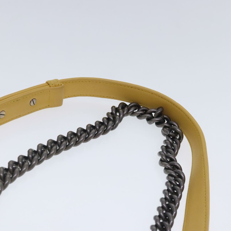 【日本直送】香奈兒 Matelasse 20 鏈條 Boy Chanel 肩背包 天鵝絨 黃色 CC 正品 94468V-7