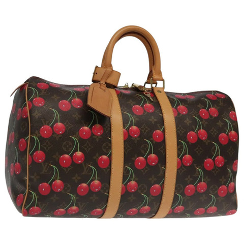 路易威登 Monogram Cherry Keepall 45 波士頓包 M95011 LV Auth 101791SM