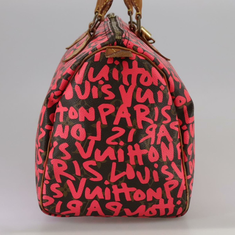 【日本直送】路易威登 Monogram Graffiti Speedy 30 手提包 粉紅色 M93704 LV 正品 105427M-3