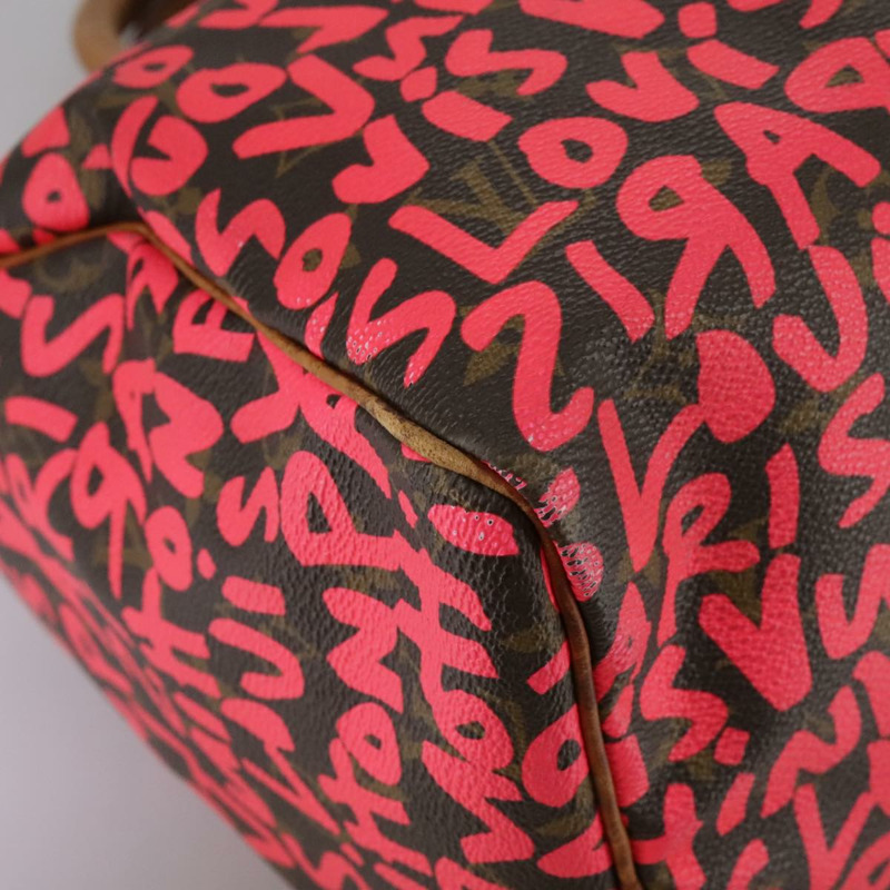 【日本直送】路易威登 Monogram Graffiti Speedy 30 手提包 粉紅色 M93704 LV 正品 105427M-7