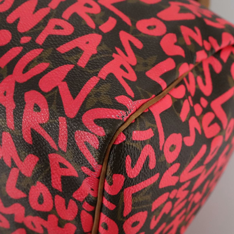 【日本直送】路易威登 Monogram Graffiti Speedy 30 手提包 粉紅色 M93704 LV 正品 105427M-14