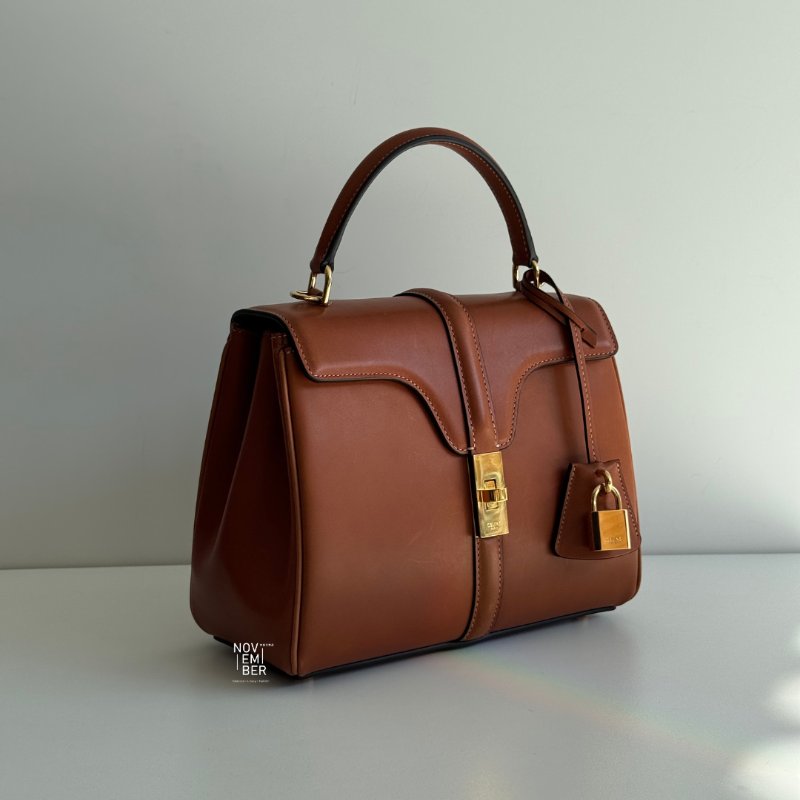 98新🙌🏻 Celine 瑟琳 Teen Soft 16 金棕金釦-2