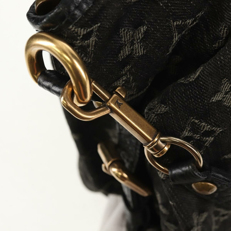 【日本直送】路易威登 Monogram Denim Neo Cabby MM 兩用包 黑色 M95351 LV Auth TR157-15