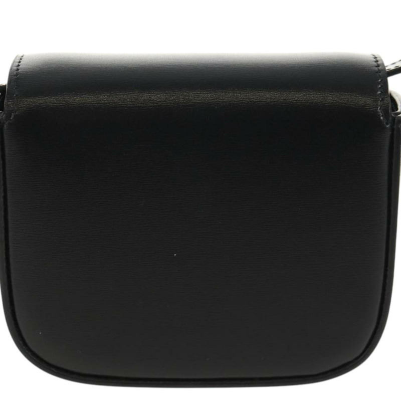 【日本直送】CELINE 迷你 Triomphe 單肩包 黑色金色皮革 Auth TR156-1