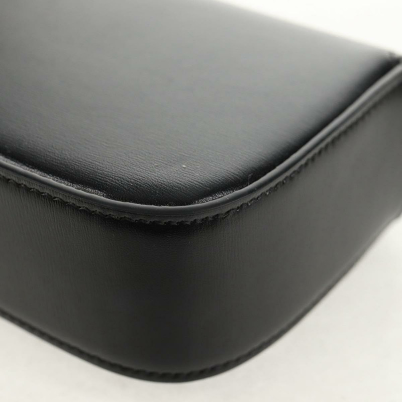 【日本直送】CELINE 迷你 Triomphe 單肩包 黑色金色皮革 Auth TR156-12