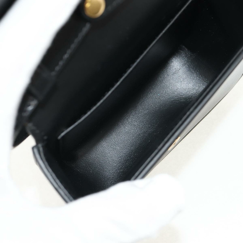 【日本直送】CELINE 迷你 Triomphe 單肩包 黑色金色皮革 Auth TR156-16