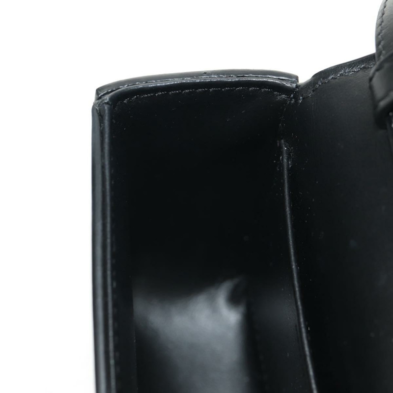 【日本直送】CELINE 迷你 Triomphe 單肩包 黑色金色皮革 Auth TR156-18