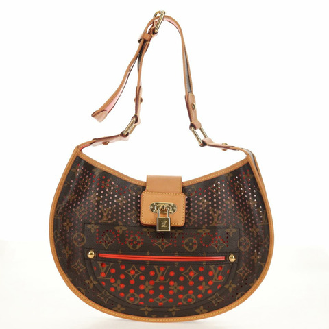 路易威登 Monogram Perfo Dumi Lynne 單肩包 M95178 LV Auth TR185