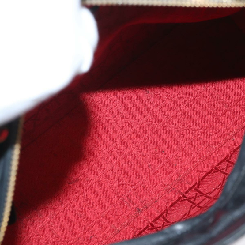 【日本直送】Christian Dior Lady Dior Canage 手袋,羊皮材質,黑色,金色,正品 BSZ177SAV-8