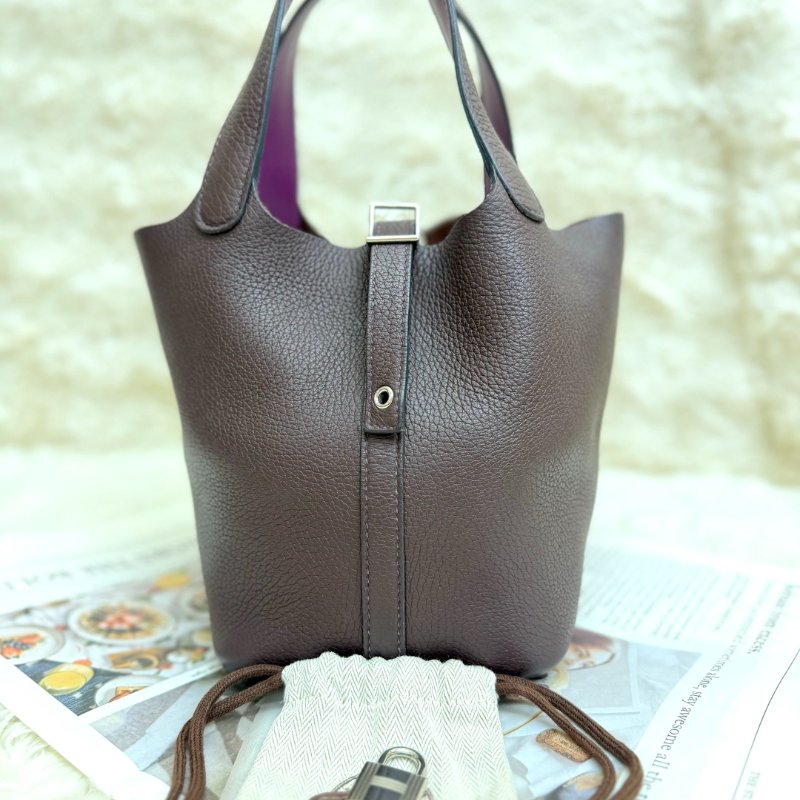 Hermès Picotin Lock 菜籃子 Togo 18 銀扣 u stamp-0