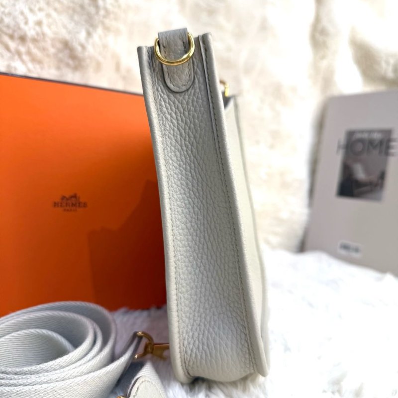 Hermès mini Evelyne 冰川白B stamp-1
