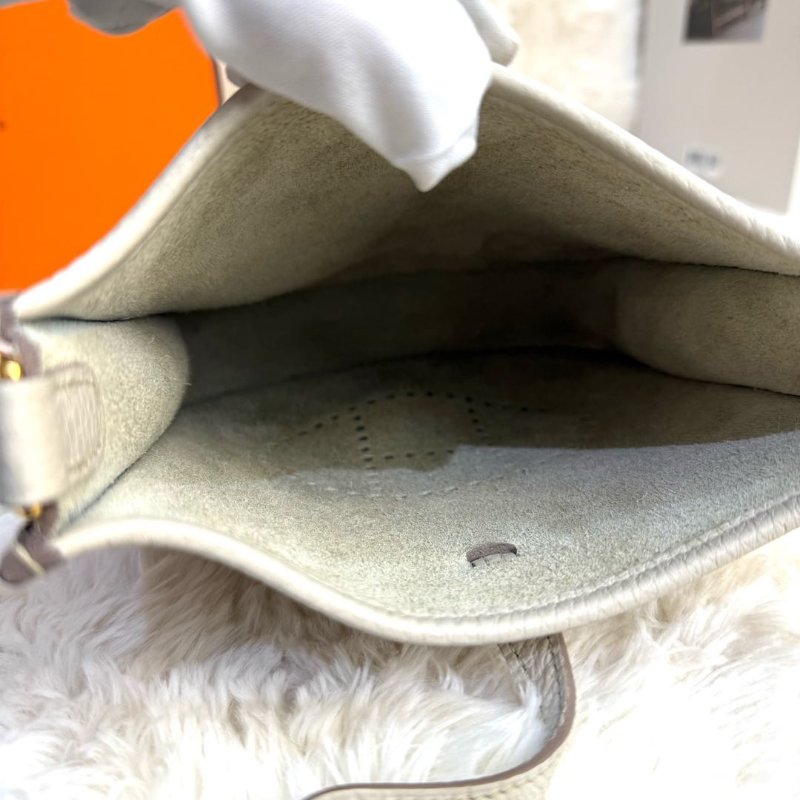 Hermès mini Evelyne 冰川白B stamp-4