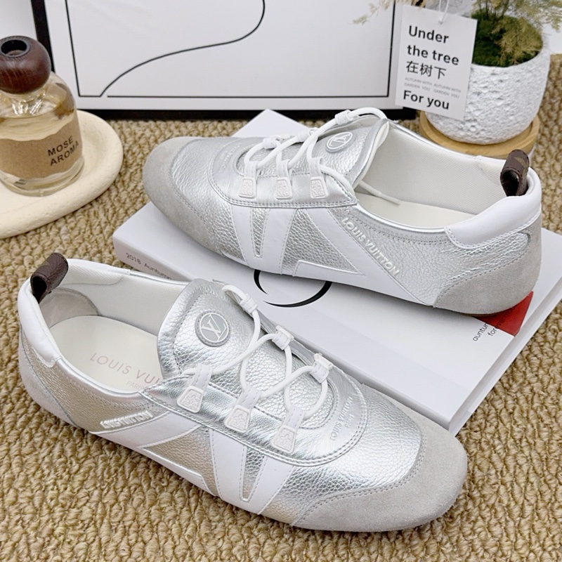 99新/Lv路易威登/39碼/銀灰限定德訓鞋-0
