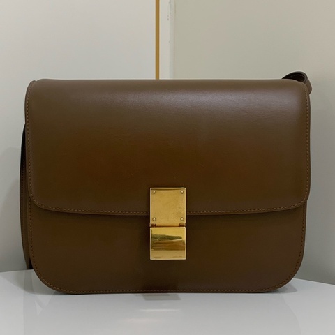赛琳/Celine 瑟琳 焦糖棕box经典牛皮豆腐包