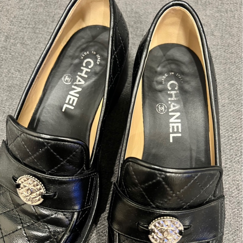 Chanel 黑色樂福鞋-2