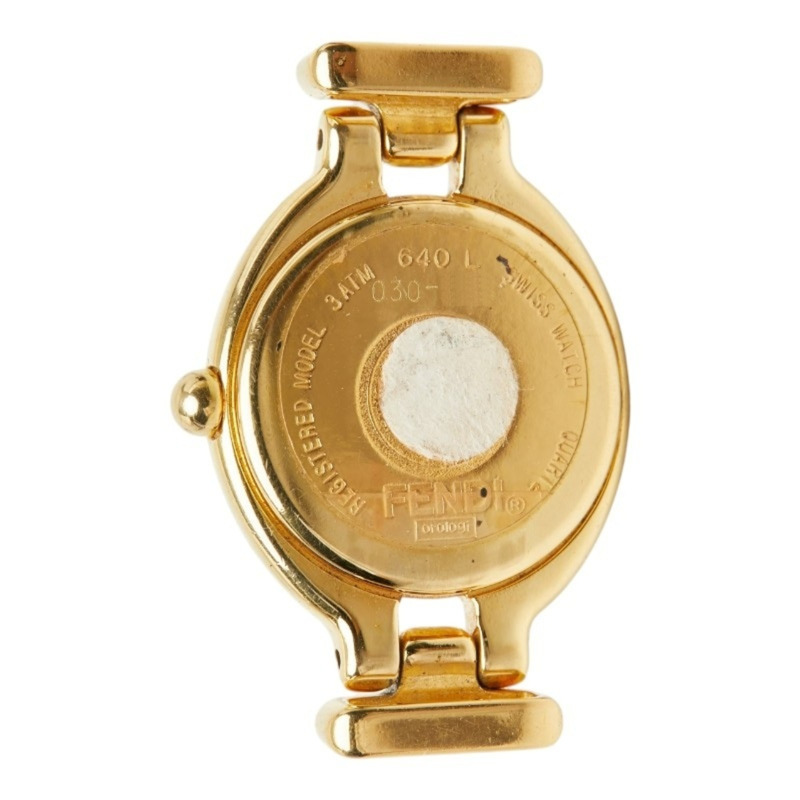 Fendi 變色龍錶圈 5 色腕錶 640L 石英銀色錶盤不鏽鋼皮革女錶 FENDI-5